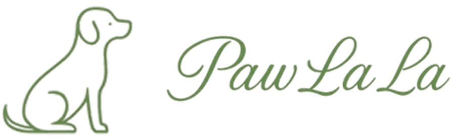 Dog outline with "Paw La La" text.